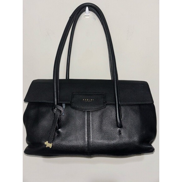 RADLEY London Pebble Leather Shoulder Bag Burnham Beeches Black - Picture 1 of 16